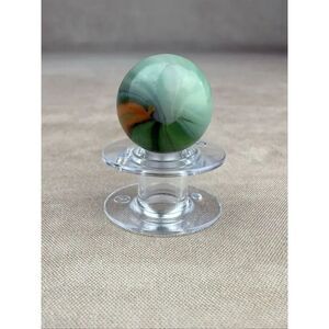 Vintage Faux Master Marble Comet Imperial Green Orange Swirl